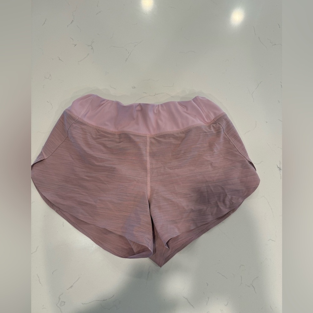 Athleta Pale Pink Run With It Textured 3.5" Shorts